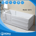 Model Q375 High quality acrylic walk in bath tubs,soaking and massage bathtub